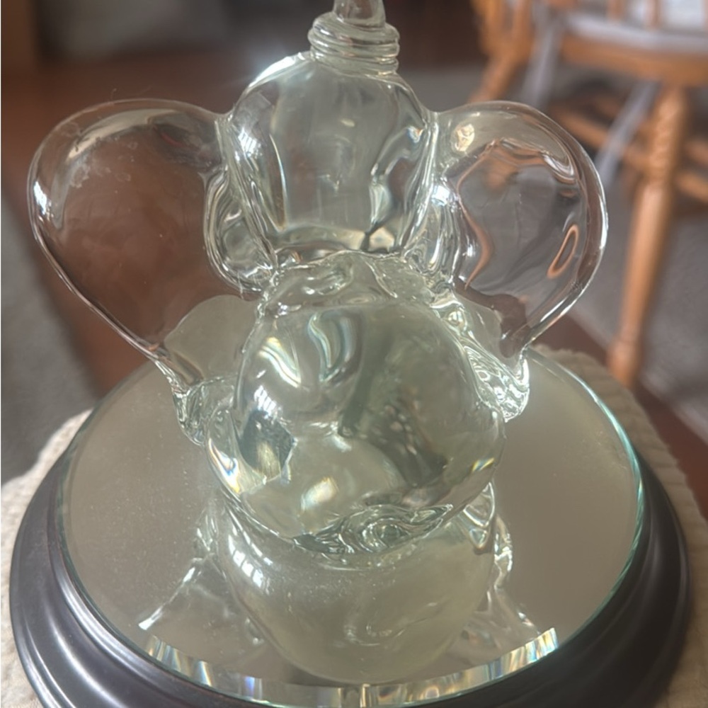 Disney Clear Glass Elephant Art